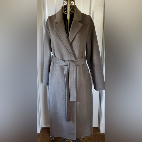 Mango/Ming - Beautiful Handmade Long Coat with belt Size L - NWT - Khaki - Picture 5 of 6